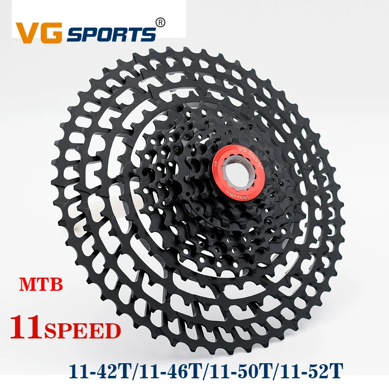 1pc VG Sports Mountain Bike 11 Speed Velocidade Bicycle Cassette MTB Freewheel Sprocket 40T 42T 46T 50T 52TUltralight Black Gold