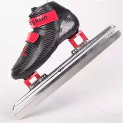 CITYRUN Ice Skates Shoes with 380mm 410mm 430mm Silver 62 Knife Carbon Fibre Boots Track Race Field Ice Blade Inline Short Track