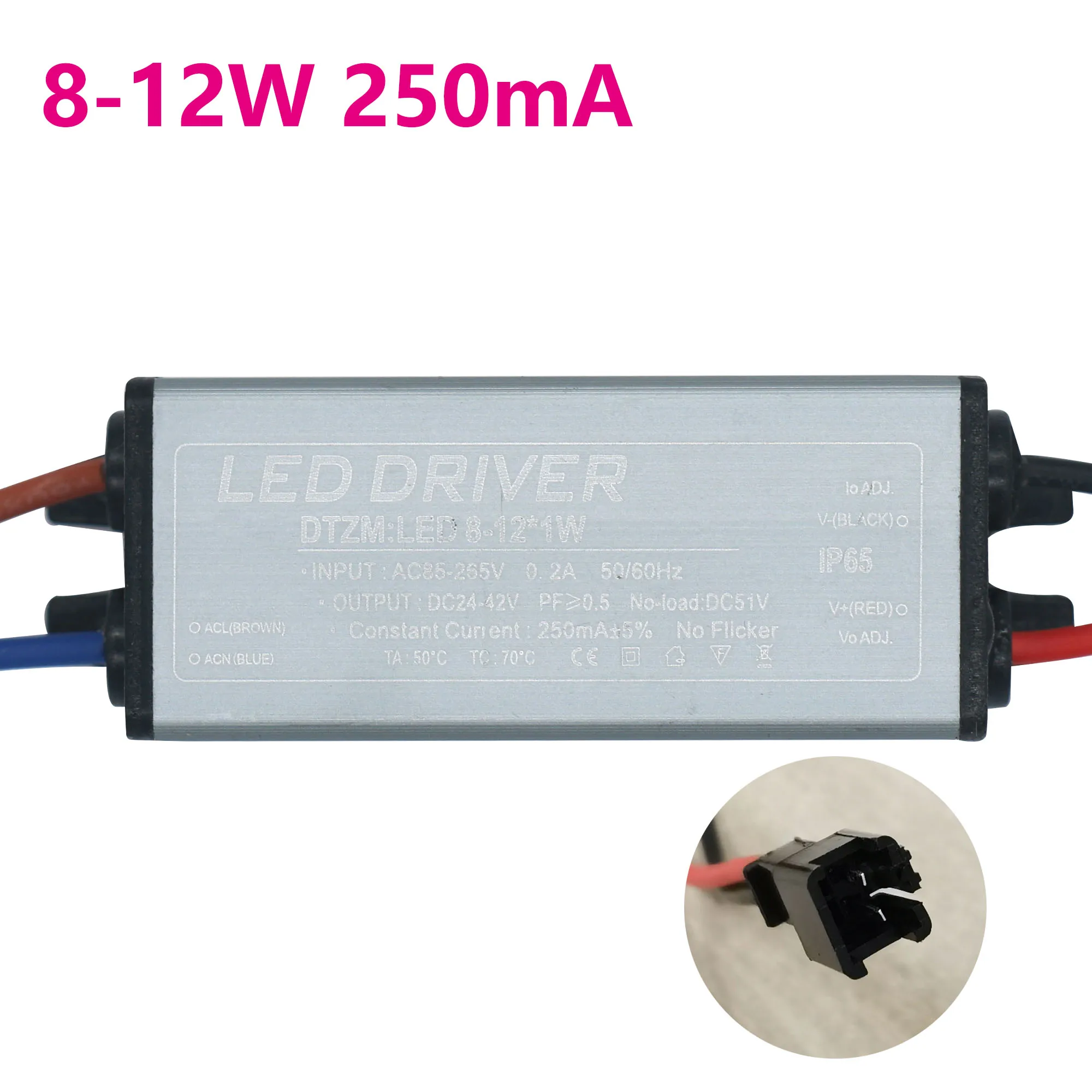 Imagem -05 - Motorista Impermeável do Diodo Emissor de Luz 2536w 1825w 12-25w 812w 47w 1-3w Ac85-265v Tensão Atual Constante da Fonte de Alimentação 250ma para Lâmpadas