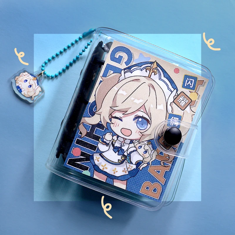 NEW Genshin Impact Diluc Barbatos Zhongli PVC Mini Loose Leaf Diary Book Notebook Spiral Binder Index Page Dividers Stationery