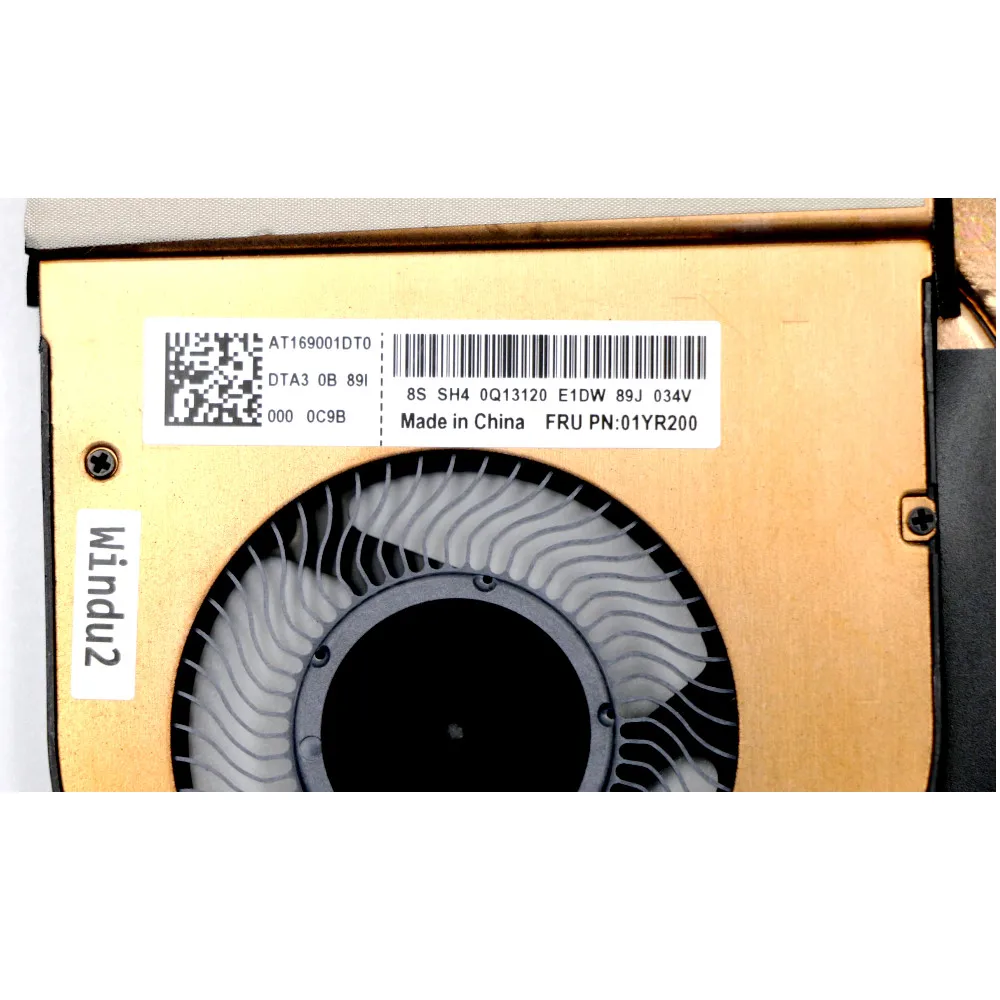 Disipador de calor para portátil Lenovo Thinkpad T480, ventilador de refrigeración de CPU SWG, FRU 01YR200 01YR201 01YR202, nuevo