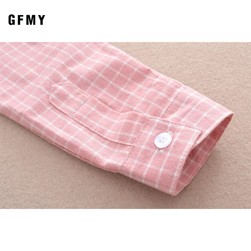 GFMY New Spring Children Shirts Fashion Plaid Turn-down Collar Flannel Fabric Boys Shirts For 3-10 Years Old Kids Wear Clothes