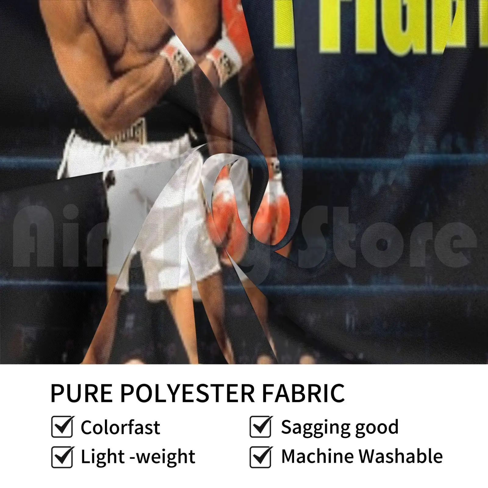 Keep Fighting Mohamed Ali Customized Tapestry Keep Fight Fighting Boxing Box Motivation