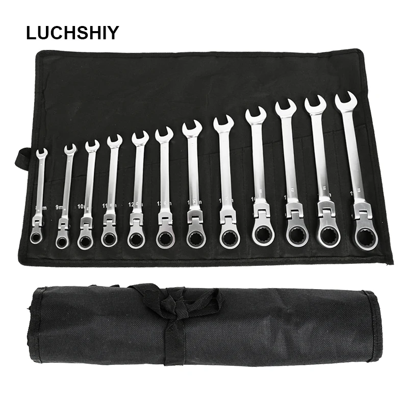 Combination Ratchet Wrench Adjustable Spanner Socket Tool Set Socket Head Wrench Set Universal Spanners Car Repair Hand Tools