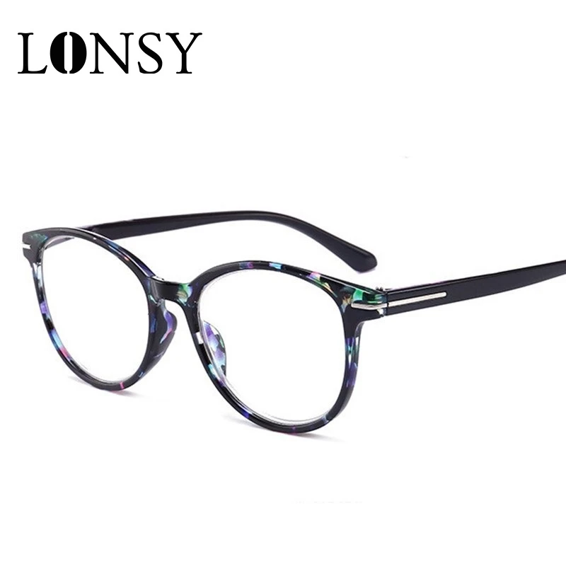 LONSY Unisex Reading Glasses Women Men Retro Coated Lenses Retro Business Hyperopia Prescription Eyeglasses +100~+400 Diopter