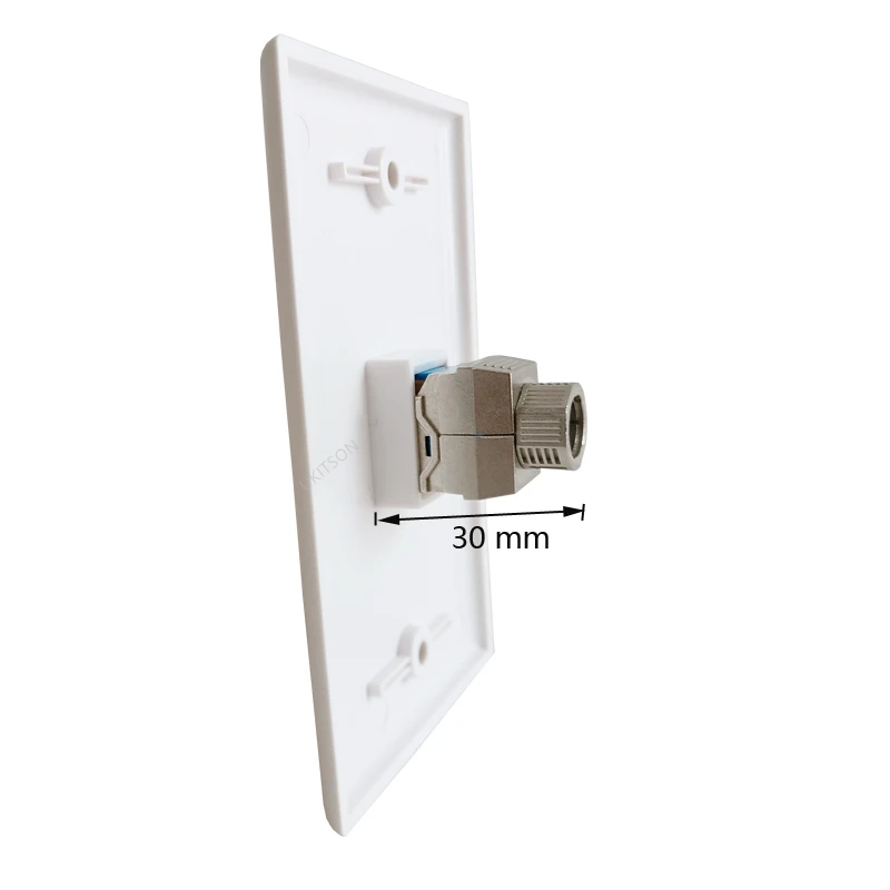 US Standard CAT.8 RJ45 Wall Panel Facepalte With Keystone CAT8 Jack LAN For 40GB Network Plug Socket In White Color