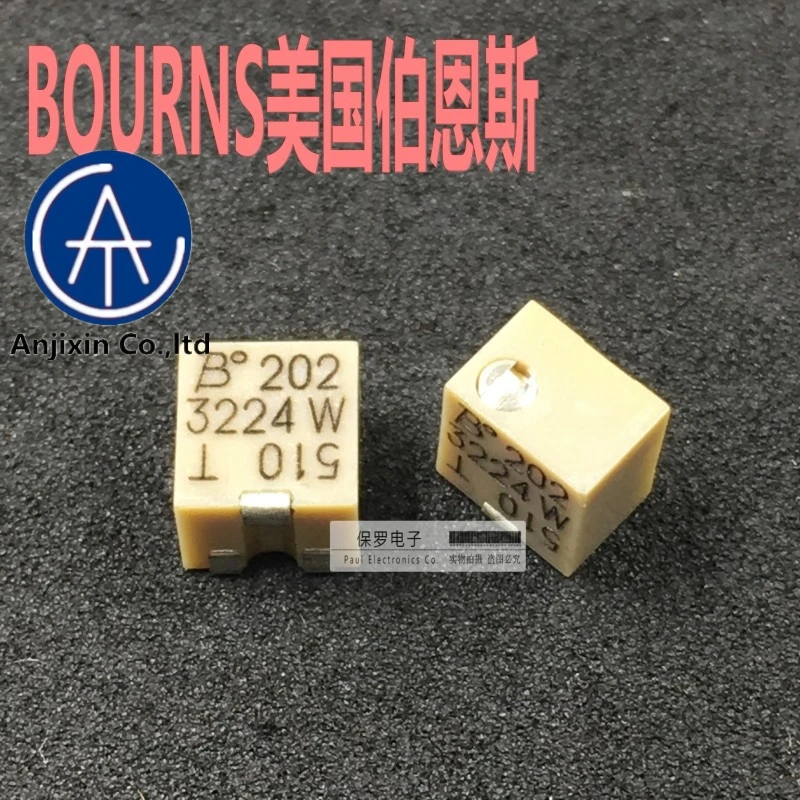 

10pcs 100% orginal new real stock BOURNS 3224W-1-202E 2K multi-turn high precision adjustable resistance potentiometer