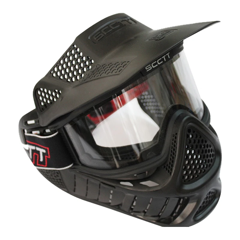 قناع كرات الطلاء عالي القوة أو قناع Airsoft مع عدسة مزدوجة مضادة للضباب