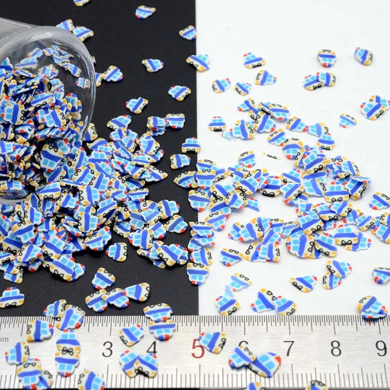 100g/lot Polymer Clay Police Car Sprinkles Lovely confetti for Crafts Making, DIY