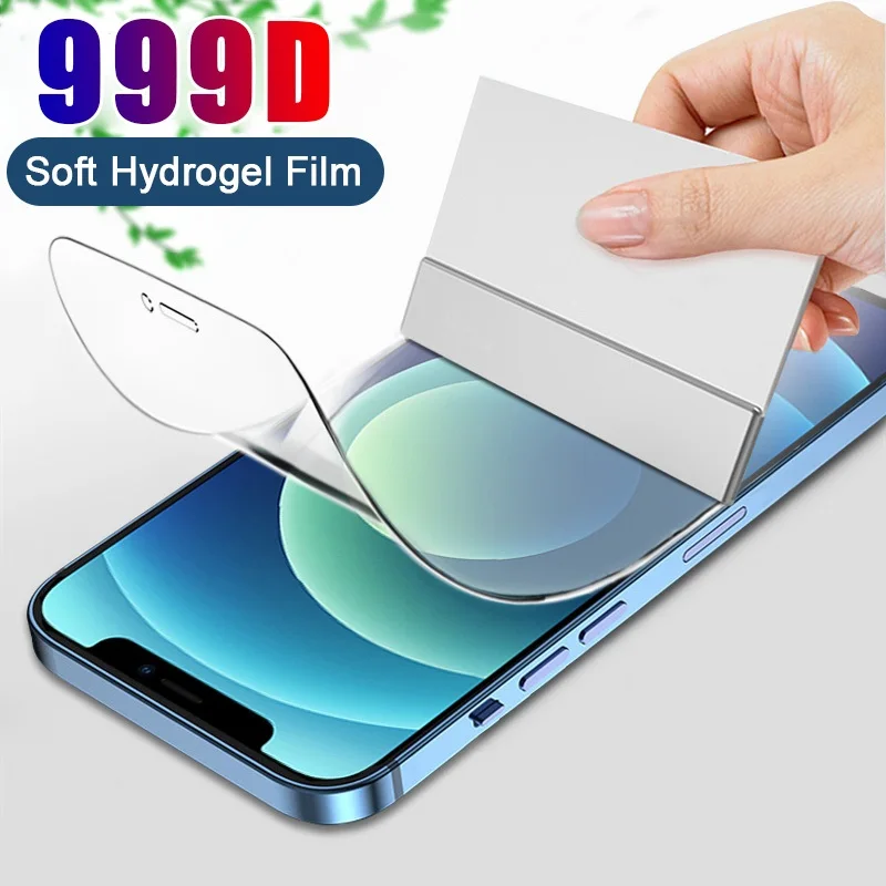 Full Cover Hydrogel Film Screen Protector For iPhone 7 8 6 6s Plus Screen Protector For iPhone X XR XS MAX 11 12 13 Pro Max