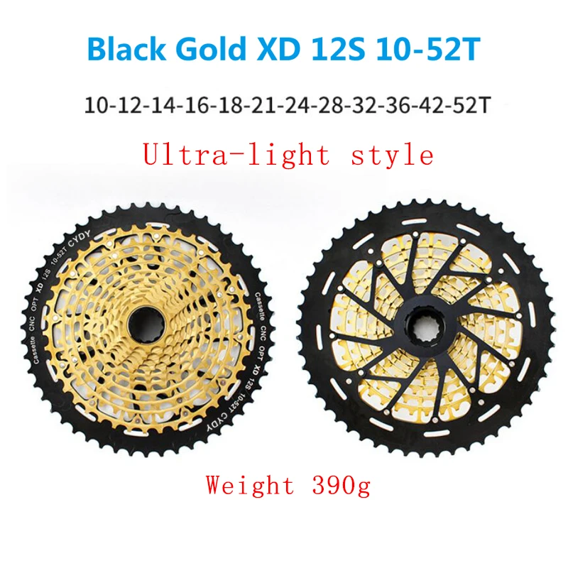 Bicycle Freewheel CYDY SUNSHINE Cassette XD 12S 9-50T/10-52T Used for SRAM XD Cassette 12 Speed Freewheel MTB Bike Cycling parts