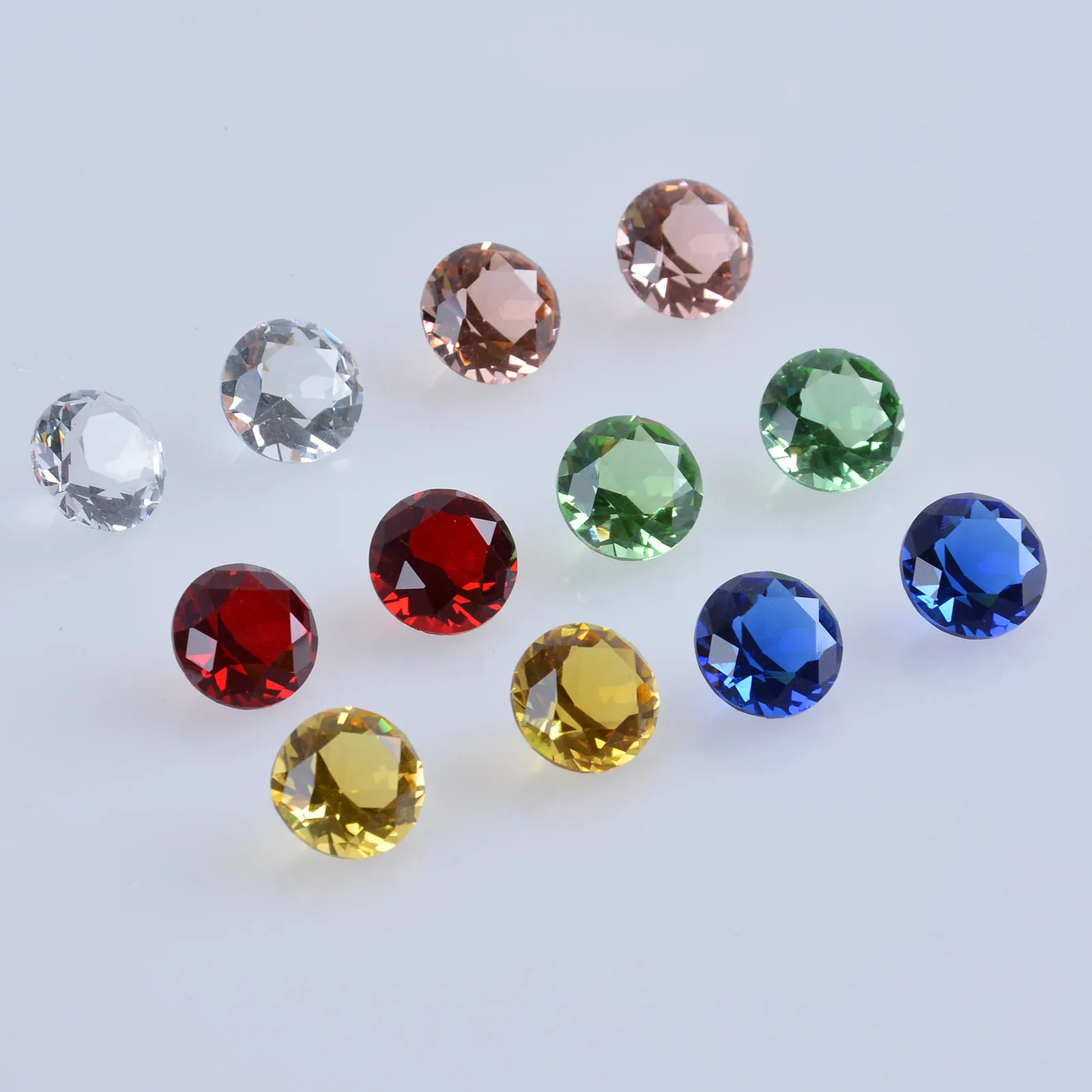 Set 12 Of 20MM Crystal Diamond Shape Glass Paperweight Gem Display Wedding Party Favours Home Decor Ornament Gift