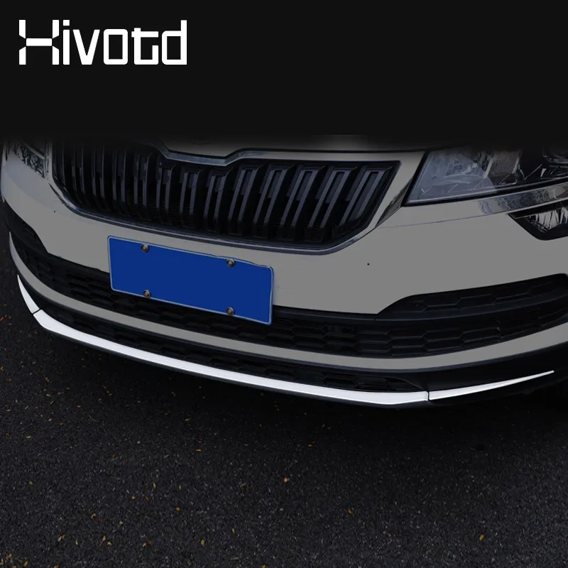 For Skoda Karoq 2023 2024 Accessories Front Bumper Trim Protect Lower Front Bumper Cover Diffuser Spoiler Lip Guard Decoration