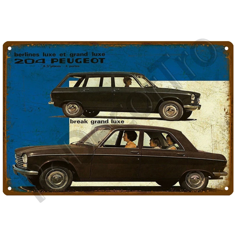 Peugeot Cars Retro Decorative House Metal Sign Plate Posters On The Wall Tin Sign Vintage Poster Decor Wall Art Room Decoration