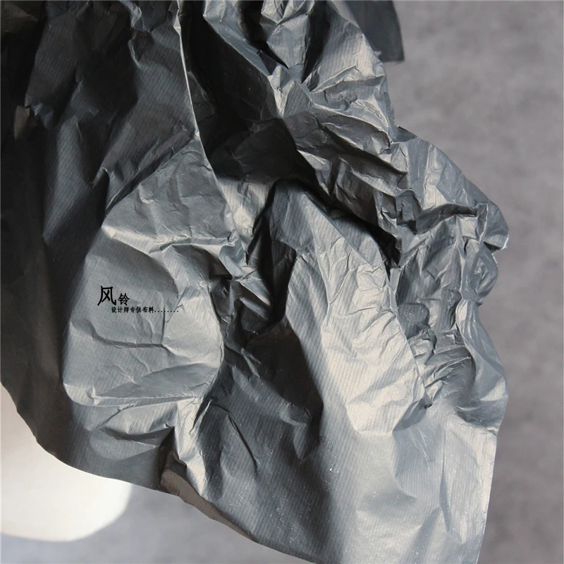 Soft Dupont Tyvek Paper Matte Black Waterproof For DIY Disposable Suit Handcrafts Decor Bags Coat Clothes Designer Fabric