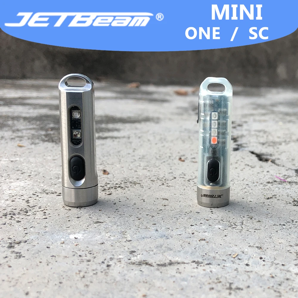 Jetbeam-minilinterna led recargable, luz uv EDC