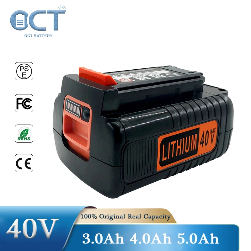 

Black&Decker BL2036 3.0Ah 4.0Ah 5.0Ah Replace for 40V MAX LBX2040 LBXR36 Replace Rechargeable Battery Be Used for Power Tools