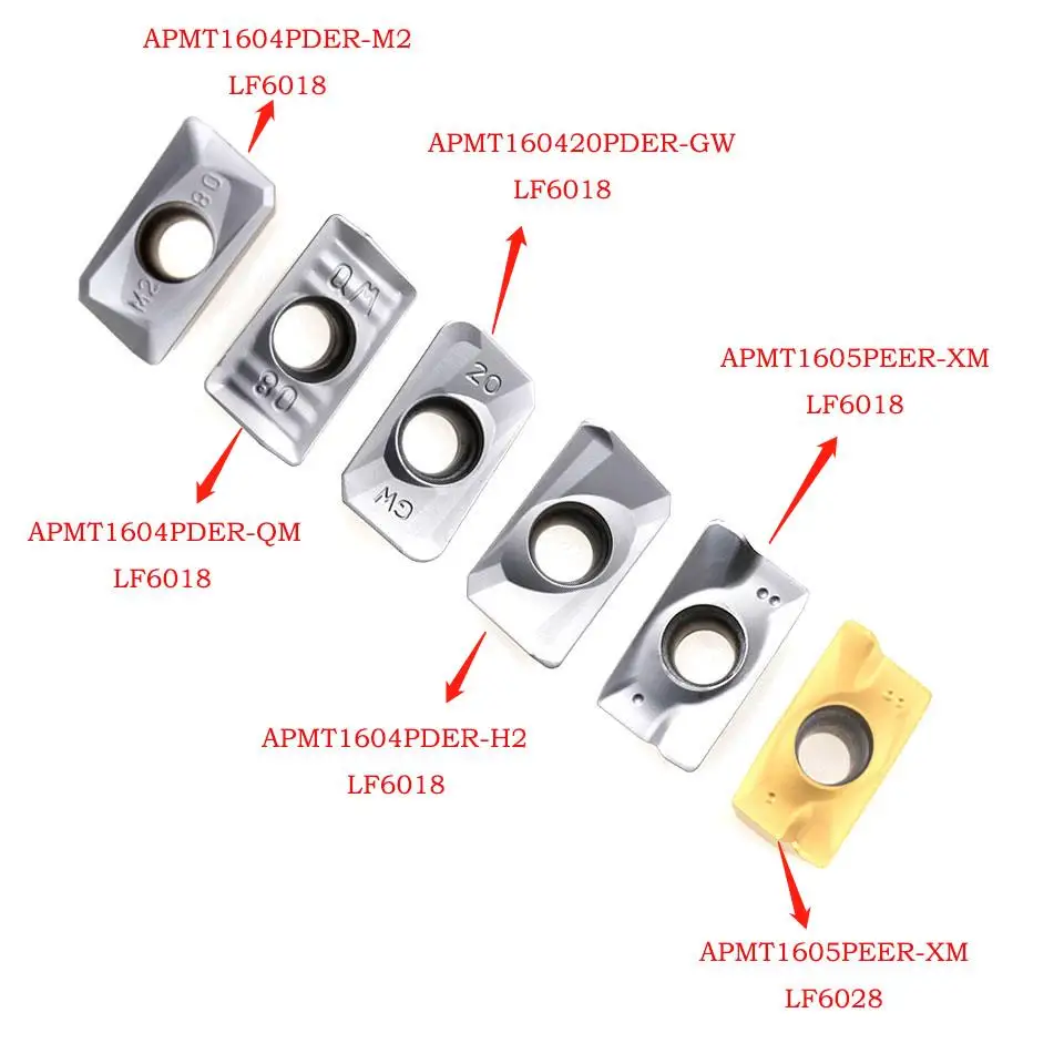 DESKAR 100%APMT1604PDER H2 M2 QM APMT1604PEER XM APMT1605PEER APMT160420PDER GW LF6018 Mill Carbide Inserts CNC Lathe Cutter