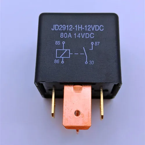 10 قطعة 80A عالية الطاقة 1HDC12V أربعة دبوس عادة فتح السيارة التتابع