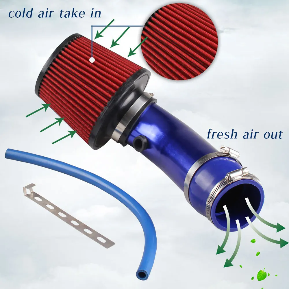 3 Inch  Aluminum Pipe Car Turbo Piping Cold Air Intake System Filter 76mm