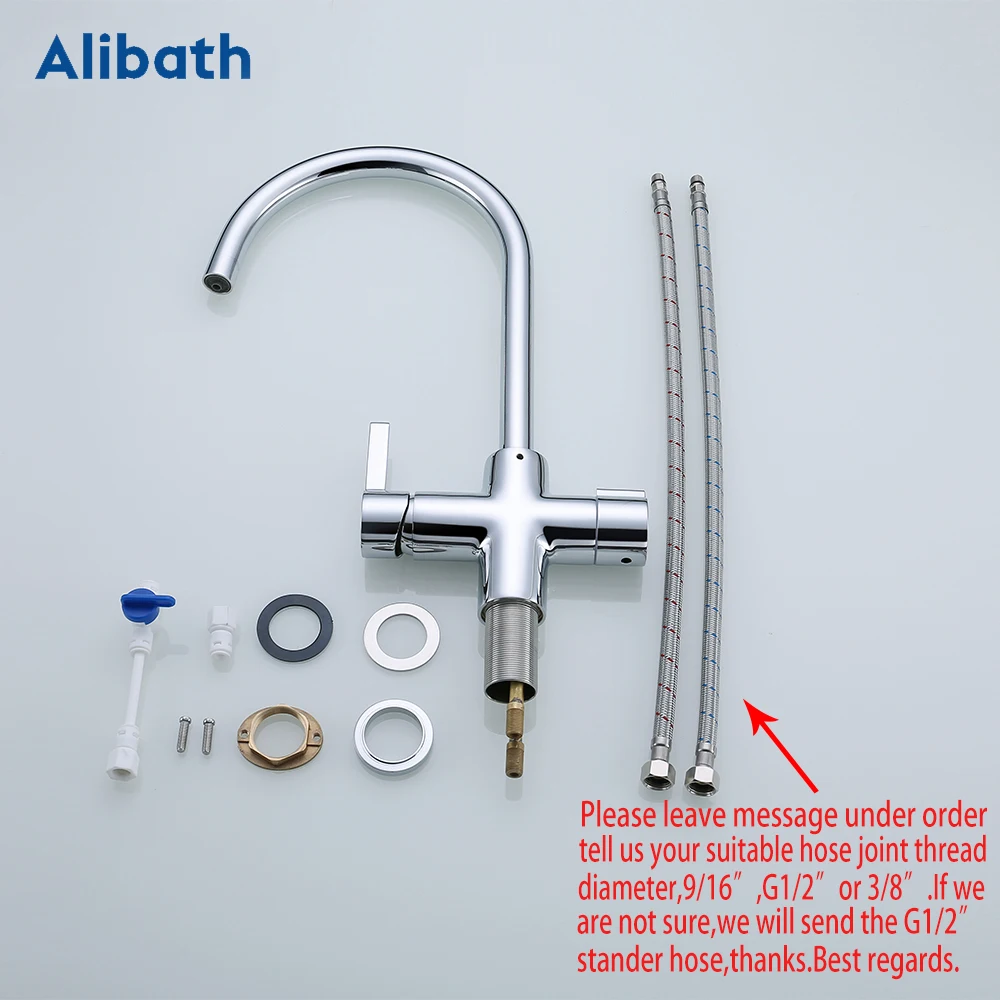 Kitchen Faucets Deck Mounted Mixer Tap 360 Degree Rotation with Water Purification Mixer Tap Crane For Kitchen