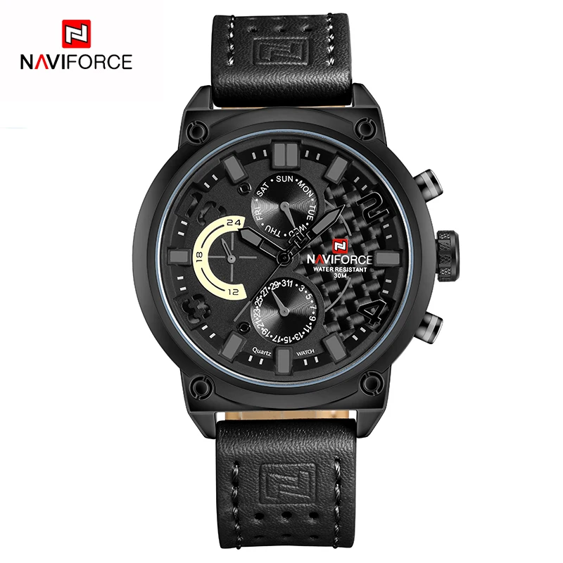 Direct Selling NAVIFORCE Best Selling Watches Men Military Sport 24 Hours Day Display Luminous Waterproof Business Quartz Clock