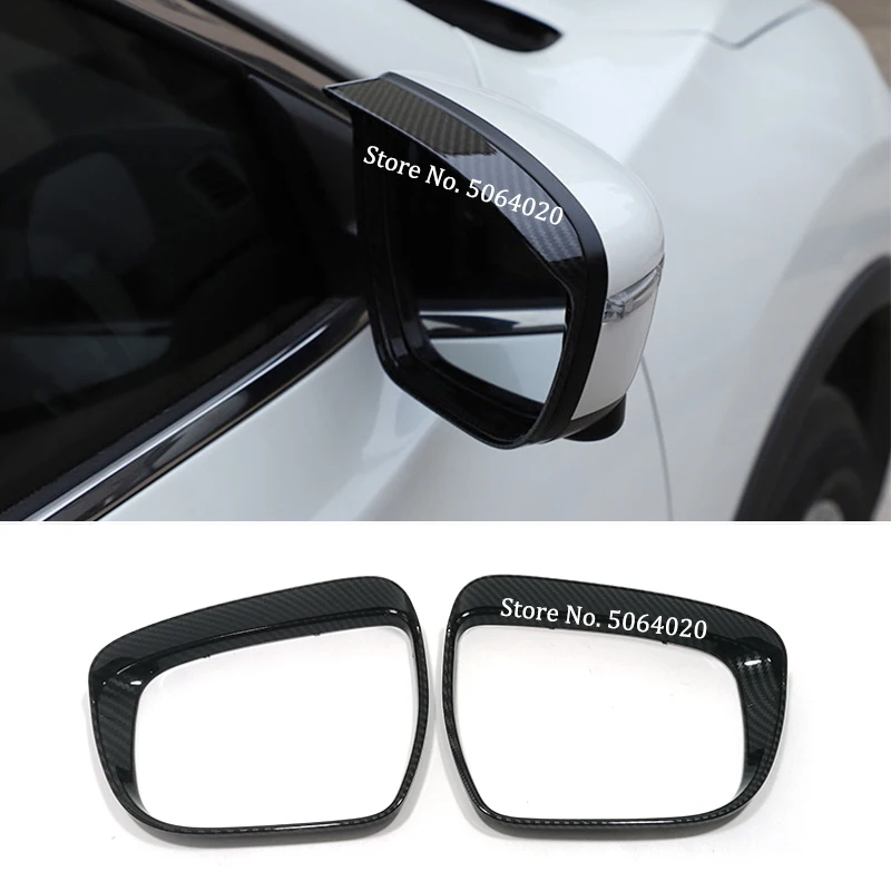 

ABS Carbon fiber For Nissan Murano 2015-2018 2019 accessories Car rearview mirror block rain eyebrow cover trim car styling 2pcs