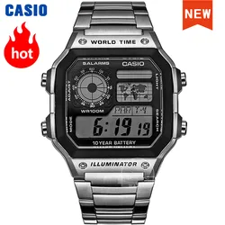 Casio-LED Relógio Digital Militar Masculino, Conjunto de Relógio Explosão de Luxo, Quartzo Esportivo, Masculino, 1200 WHD-1A