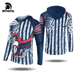SPATA 2025 New Fishing Shirts Anti-UV Sun Protection Breathable Moisture-Wicking Quick -Dry Long Sleeve Hoodies Fishing Clothing