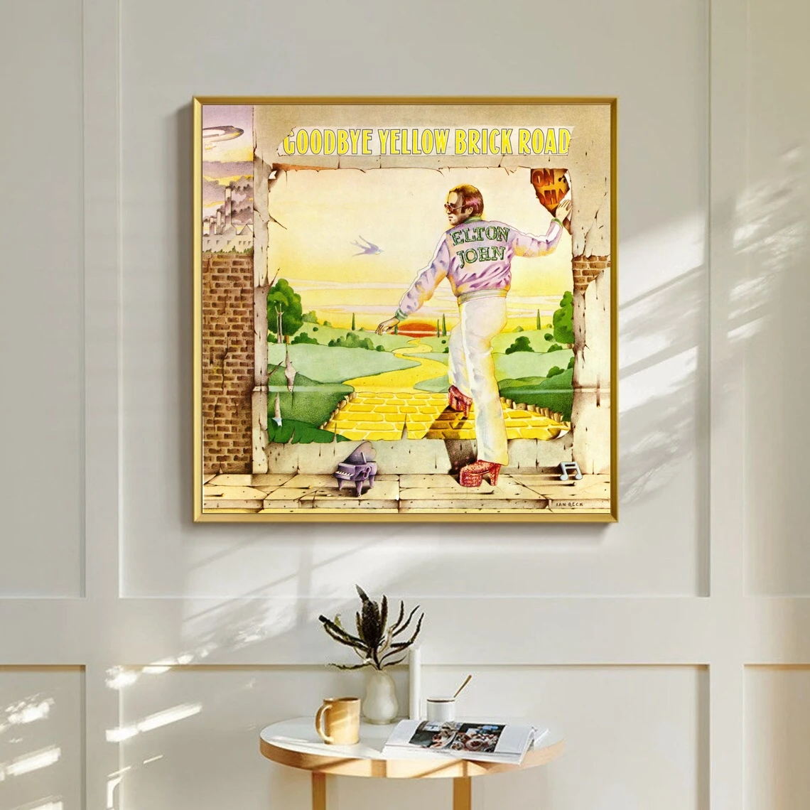 Elton John - Goodbye Yellow Brick Road Music Album Cover Poster Canvas Print Home Decoration Wall Painting ( No Frame )