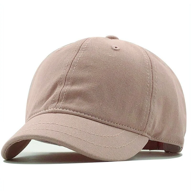 

New Women Man Baseball Cap Men Summer Thin Fabric cotton Sun Hat Girl Male Short Peaked Snapback Hats 55-60cm