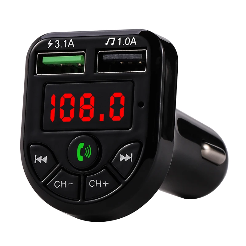 LED FM Transmitter Bluetooth 5.0 Car kit Dual USB Car Charger 3.1A 1A  USB MP3 Music Player for iphone car U disk/TF