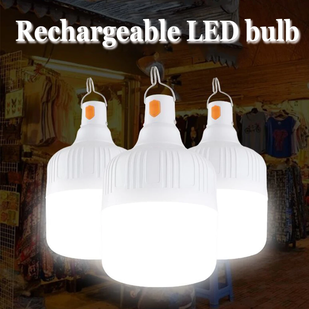 USB Rechargeable LED Lamp Bulbs Super Bright Night Light Mobile LED Bulb Portable Hook Up Camping Lights Emergency Light New