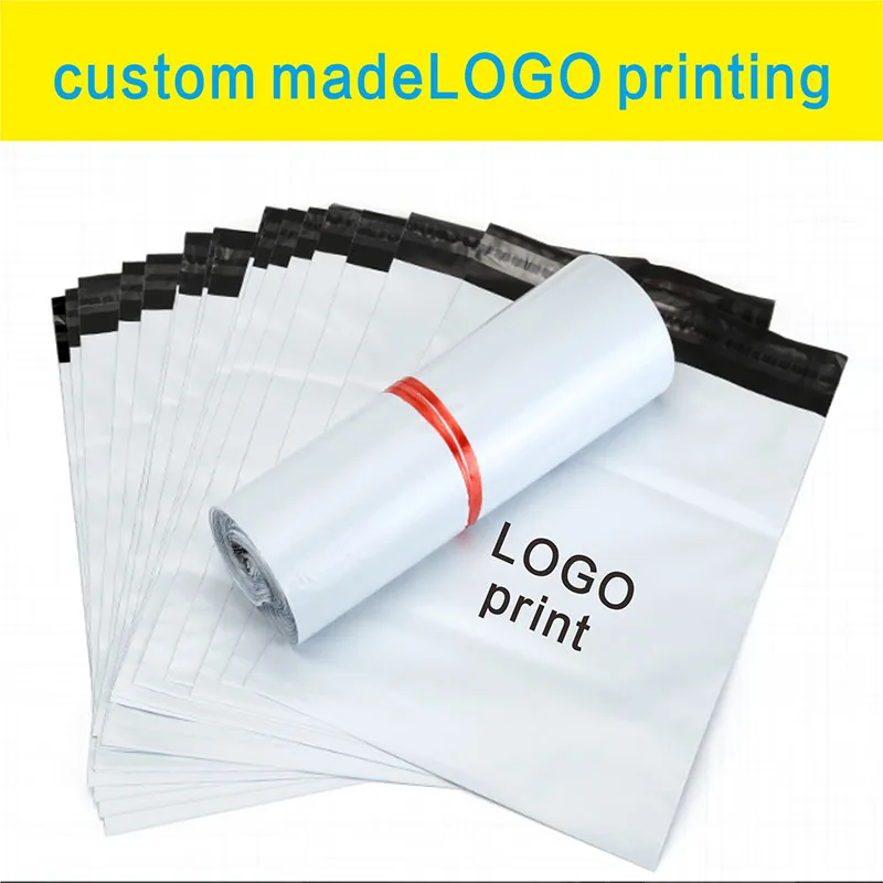 Custom Courier Bag with Logo, Self Seal, Plastic Storage, Mailing Envelope Bags, Packaging Printing, 100Pcs