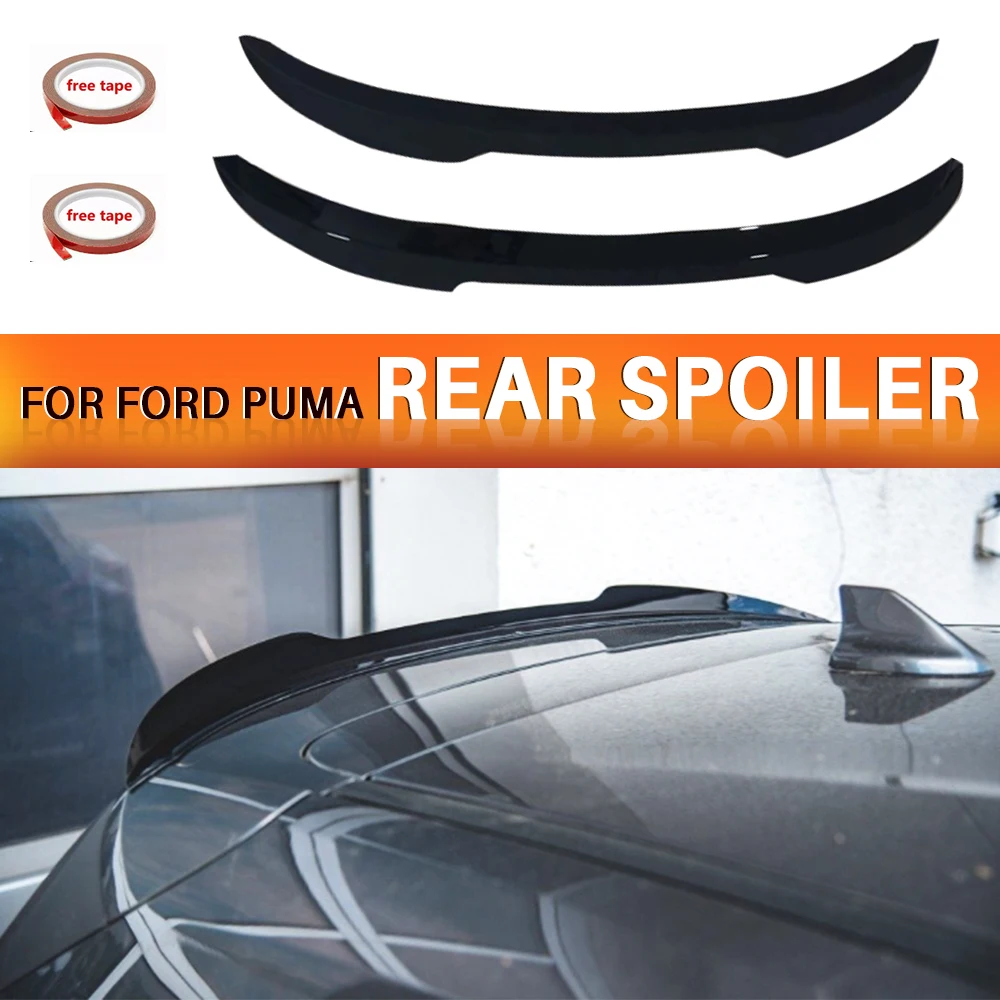 For Ford PUMA Standard Rear Spoiler Wing Accessories ABS Small Extension Cap Trunk Tail sticker Exterior tuning Parts 2019+