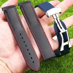 19mm 20mm 21mm 22mm Silicone Watchband for Longines Conquest Omega Seamaster 300 Planet-Ocean AT150 Seiko IWC men's Watch Strap