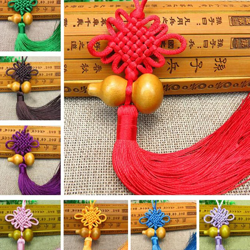 1Pc Lucky Charm Chinese Knot Feng Shui Gourd Pendant Car Home Decoration