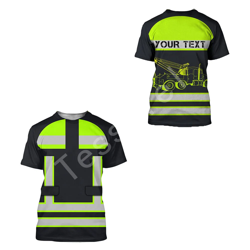 

Tessffel Truck Operator Customized Name 3D Printed 2021 New Fashion Summer Harajuku T-shirt Unisex Top O-Neck Short Sleeve T26