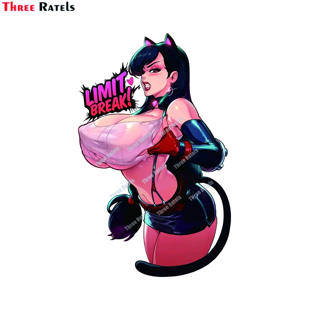 

Three Ratels E129 Big breasts Cartoon Anime FFVII Tifa Limit Break Stickers Laptop Skateboard Graffiti Decals