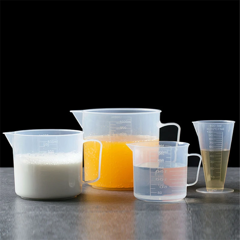 

100/300/500/1000ml High Quality Transparent Plastic Measuring Cup Laboratory Measuring Pouring Pot Baking Cooking Measuring Tool