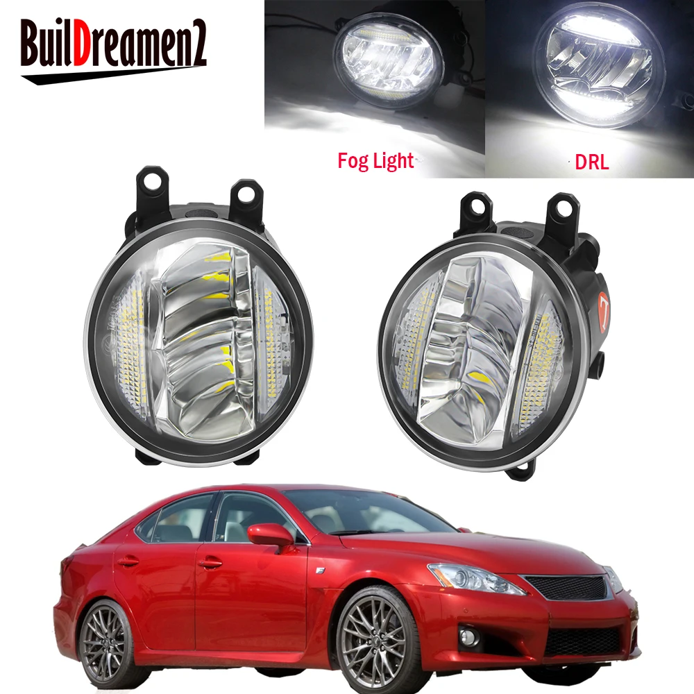 

2in1 Car Right + Left LED Fog Light Assembly DRL Daytime Running Lamp 30W 8000LM 12V For Lexus IS-F IS F 2008-2013