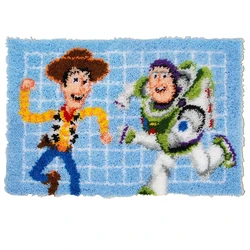 Latch hook rug kits with Pre-Printed Pattern Canvas for embroidery Cross stitch kit Cartoon pattern Foamiran for needlework Rug