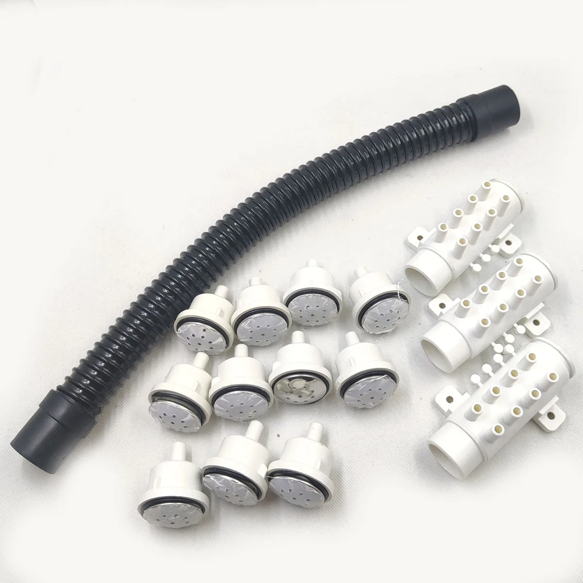 Spa nozzle kit,Black hose, 11pcs air nozzle, 3pcs air manifold, very cheap and practical