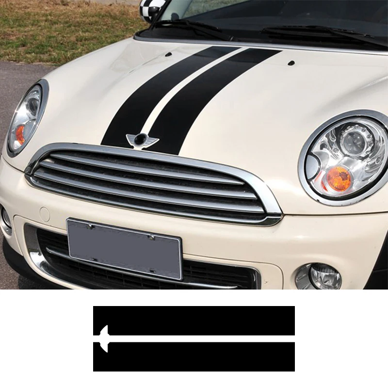 Auto Stripe Hood Decal Stickers Car Styling For MINI Cooper S One JCW R55 R56 R60 R61 F54 F55 F56 F60 Countryman Accessories