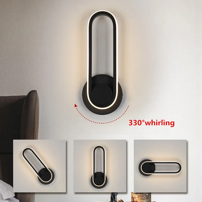 

2021 Nordic LED Lights Decoration For Wall Bedroom Height 30cm 12W Wall Lamp Indoor Lighting AC85-265V Bedside Wall Sconce