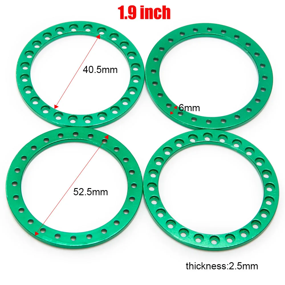 AXSPEED 4PCS CNC Aluminum Wheel Outer Beadlock Ring for 1.9\