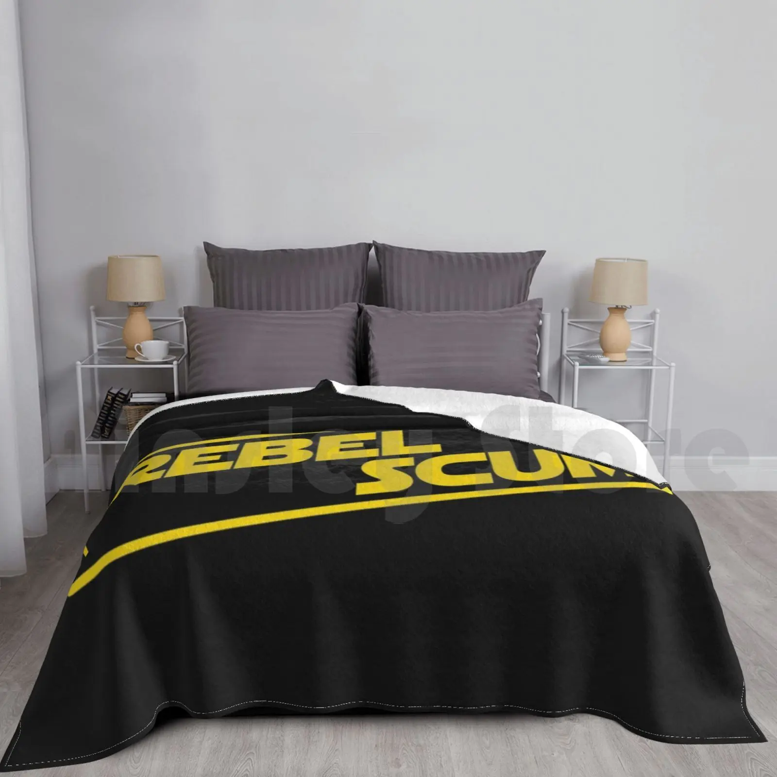 Rebel Scum Blanket For Sofa Bed Travel Jedi Lightsabre Sword Famous Skywalker Luke Leia