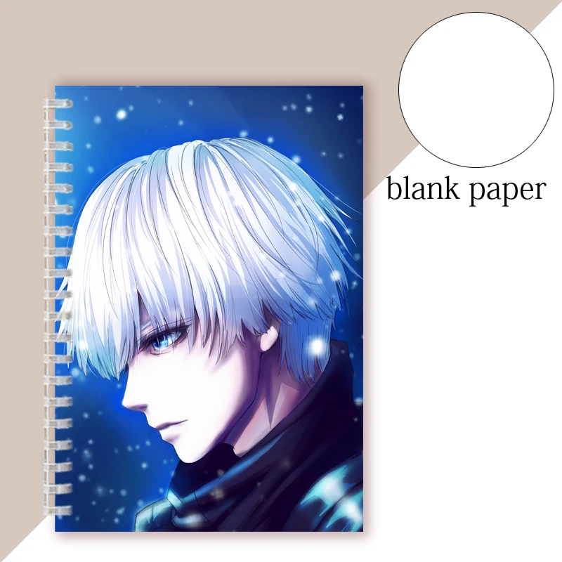 Anime Tokyo Ghoul Mask COSPLAY Spiral Notebook Horror Characters Kaneki Ken Hunger Red Eye 3D Zombie Rock Sketch Book Blank Page