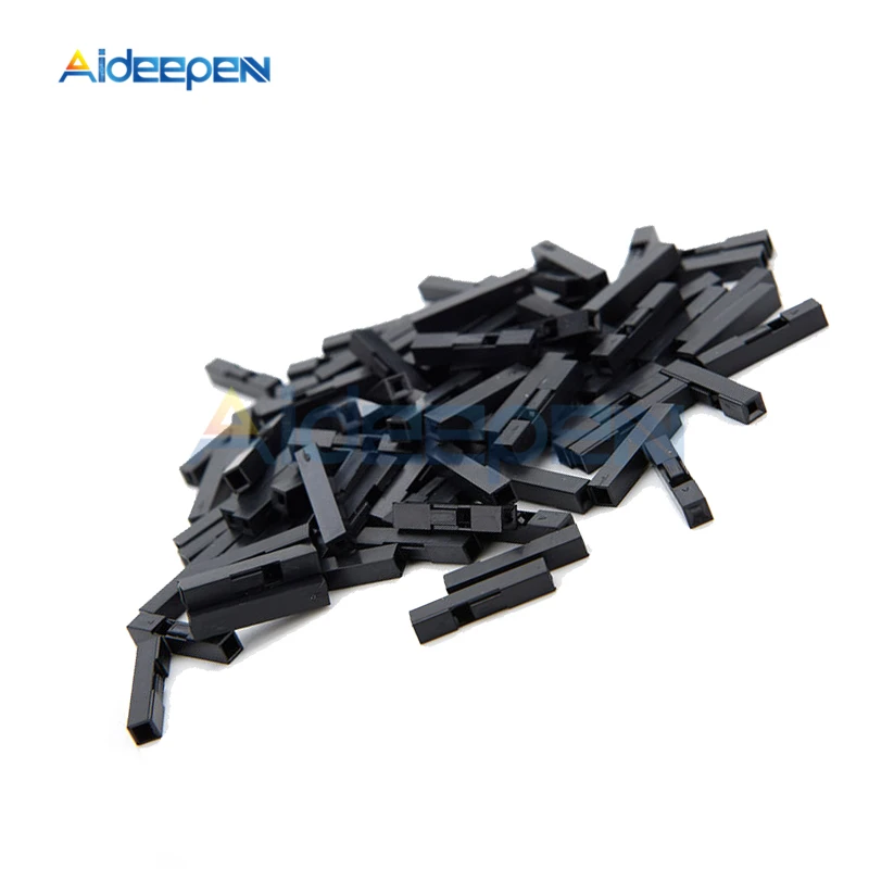 1000 pçs/set 1 pino 2 pinos 2.54mm macho/fêmea dupont jumper fio cabo conector terminal com caixa de plástico preto habitação caso escudo