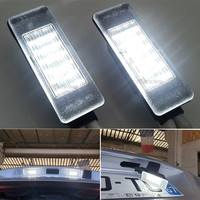 For Citron Berlingo C2 C3 C4 C5 C6 C8 DS3 Peugeot LED License Plate Light 12V White Canbus Error Free Number License Plate Lamp